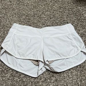 White lulu shorts